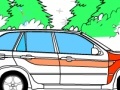 Spiel Kid's coloring: The car on the road