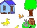 Spiel Dog and farmhouse coloring