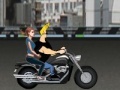 Spiel Johnny Bravo driving a motorcycle