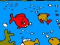 Spiel Big aquarium and colorful fishes coloring