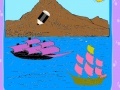 Spiel Vessels on the island coloring