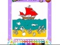Spiel Ship on the sea coloring