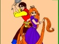 Spiel Coloring: Flynn and Rapunzel