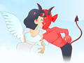 Spiel Devil and Angel Kissing