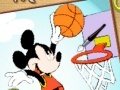 Spiel Mickey Basketball Online Coloring Page