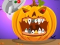 Spiel Halloween. Pumpkin dental care