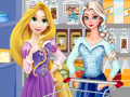 Spiel Elsa and rapunzel food shopping