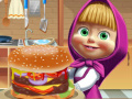 Spiel Masha & the bear Cooking Big Burger 