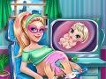 Spiel Super Barbie Pregnant Check-Up