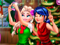 Spiel Ladybug And Elsa Xmas Selfie