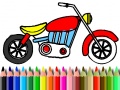 Spiel Back To School: Motorbike Coloring