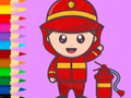 Spiel Coloring Book: Fireman