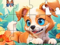 Spiel Jigsaw Puzzle: Dog And Garden