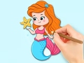 Spiel Coloring Book: Beautiful Mermaid Princess