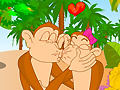 Spiel Cute monkey kissing