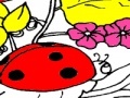 Spiel Strawberrys and ladybug coloring 