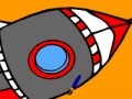 Spiel Flying Space rocket coloring