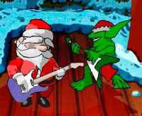 Metal XMas Santa Rockstar 2
