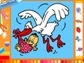 Spiel Stork and baby