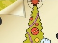 Spiel Painting by numbers. New Year with snowman.