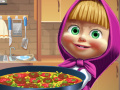 Spiel Masha and the bear Cooking Tortilla Pizza 