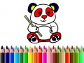 Spiel Back To School: Panda Coloring