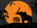 Spiel Elephant Silhouette Jigsaw