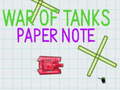 Spiel War Of Tanks Paper Note
