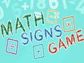 Spiel Math Signs Game
