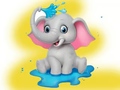 Spiel Coloring Book: Elephant Spraying Water