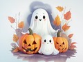 Spiel Coloring Book: Halloween Ghosts