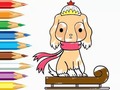 Spiel Coloring Book: Dog-Riding-Sled