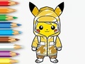 Spiel Coloring Book: Raincoat Pikachu