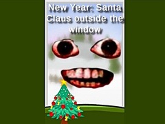 Spiel New Year: Santa Claus outside the window