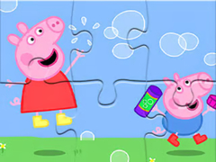 Spiel Jigsaw Puzzle: Peppa Pig Blow Bubbles