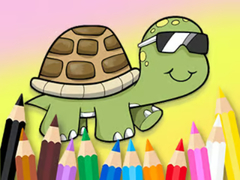 Spiel Coloring Book: Sunglasses Turtle