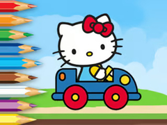 Spiel Coloring Book: Hello Kitty Driving Car
