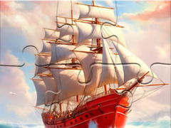 Spiel Jigsaw Puzzle: White Sailing Boat