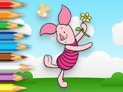 Spiel Coloring Book: Piglet Holds Toy Windmill