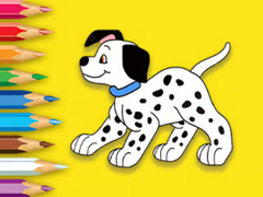 Spiel Coloring Book: Cute Spotted Dog