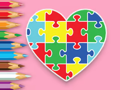 Spiel Coloring Book: Heart Jigsaw