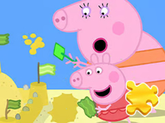 Spiel Jigsaw Puzzle: Peppa Pig Making Sand