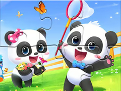 Spiel Jigsaw Puzzle: Baby Panda Spring Outing