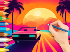 Spiel Coloring Book: Sunset Driving