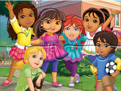 Spiel Jigsaw Puzzle: Dora Into City