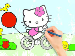 Spiel Coloring Book: Hello Kitty Cycling