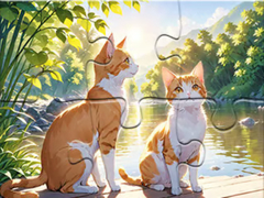 Spiel Jigsaw Puzzle: Cats In Pairs