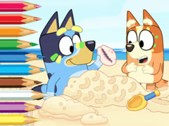 Spiel Coloring Book: Bluey On The Beach