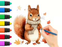 Spiel Coloring Book: Autumn Squirrel