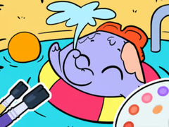 Spiel Coloring Book: Elephant Swim